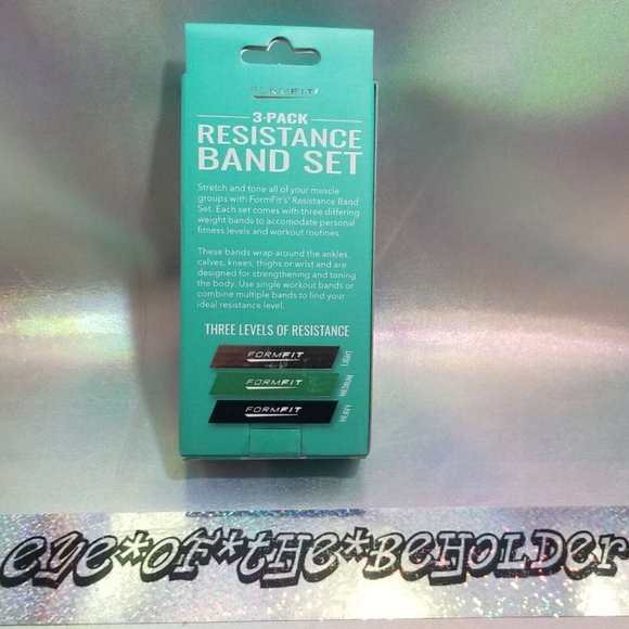 3-Pack Resistance Band Set, 3 Weight Levels - SEALED/NEW - Picture 3 of 4